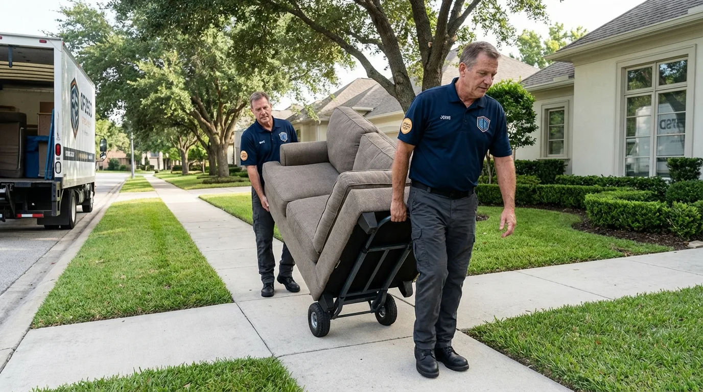 Local residential moving crew loading furniture in Cape Girardeau, MO